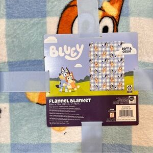 Bluey Flannel Blanket with Cartoon Design